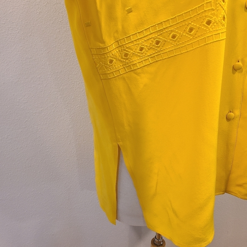 Suzelle Vintage 80's Embroidered Button Front Blouse - Picture 4 of 7